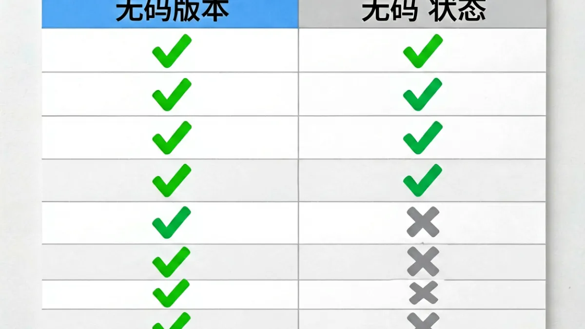 整齐排列的番号列表截图，标示出冲田杏梨无码版本存在与缺失情况的对比统计图
